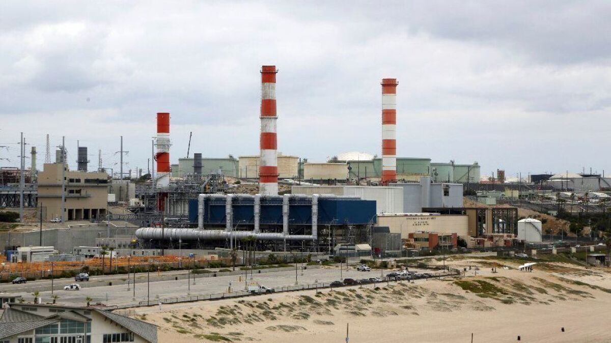 The DWP's natural-gas-powered Scattergood Generating Station in Playa del Rey.