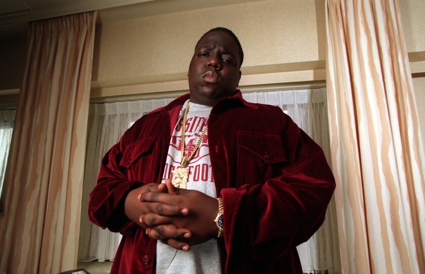 The Notorious B.I.G in his Los Angeles hotel room on February 25, 1997.
