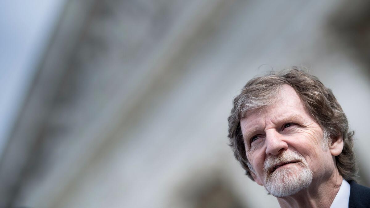 Jack Phillips, owner of Masterpiece Cakeshop in Lakewood, Colo., outside the U.S. Supreme Court building on Dec. 5.