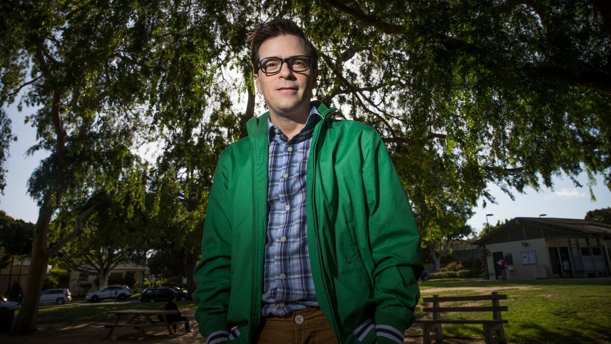 Weezer frontman Rivers Cuomo, pictured in Santa Monica in 2016, sought to experiment with the band's new album, "Pacific Daydream."