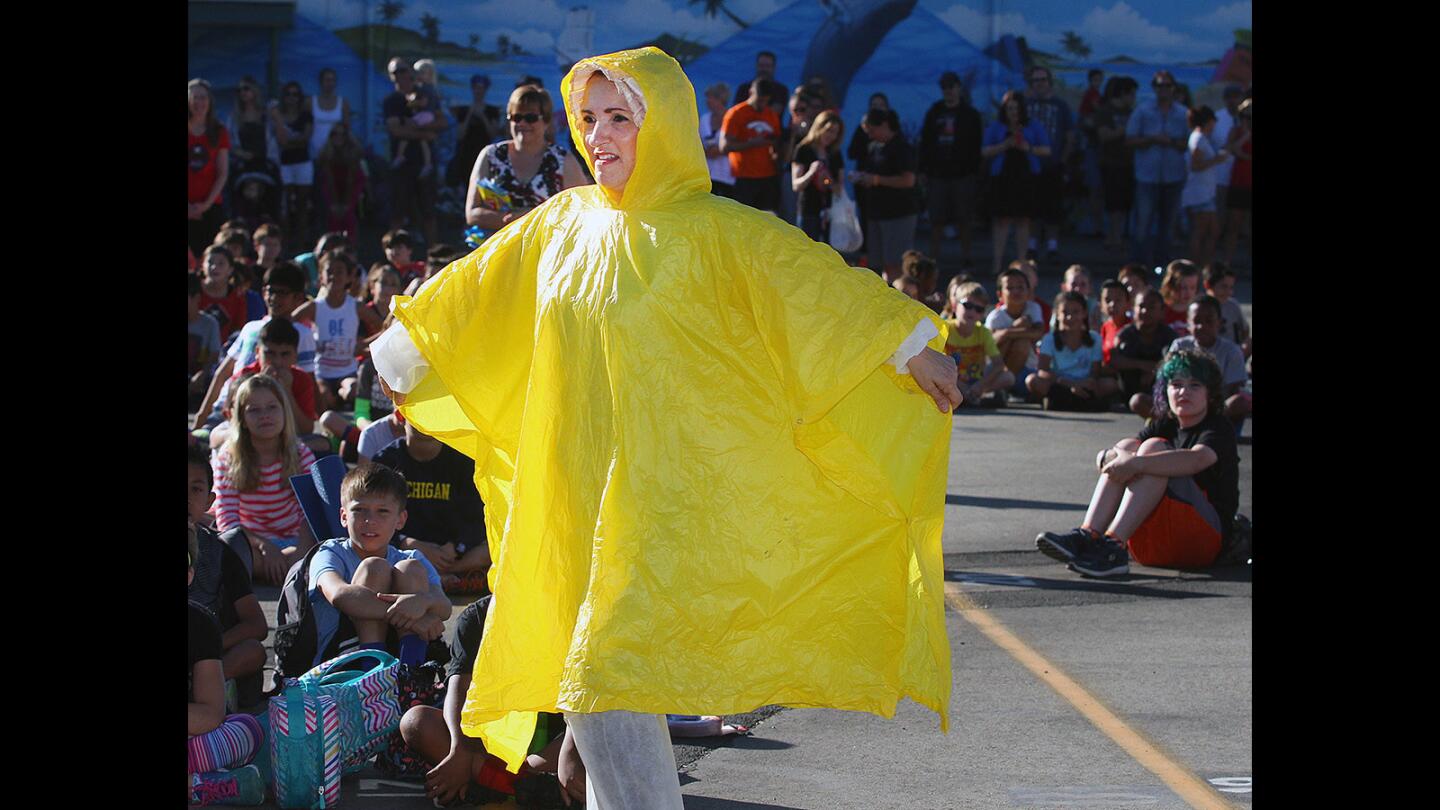 Photo Gallery: Principal slimed after students read 100,000 minutes in two weeks