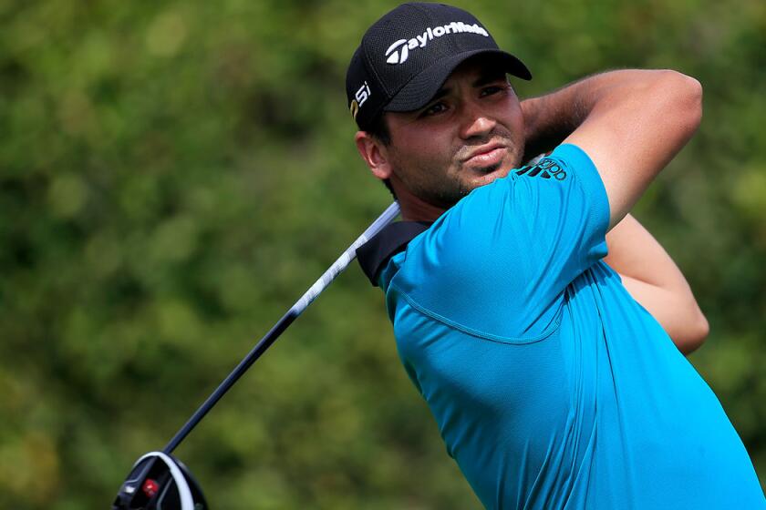 Jason Day hits his tee shot on the ninth hole during the first round of the Arnold Palmer Invitational on Thursday.