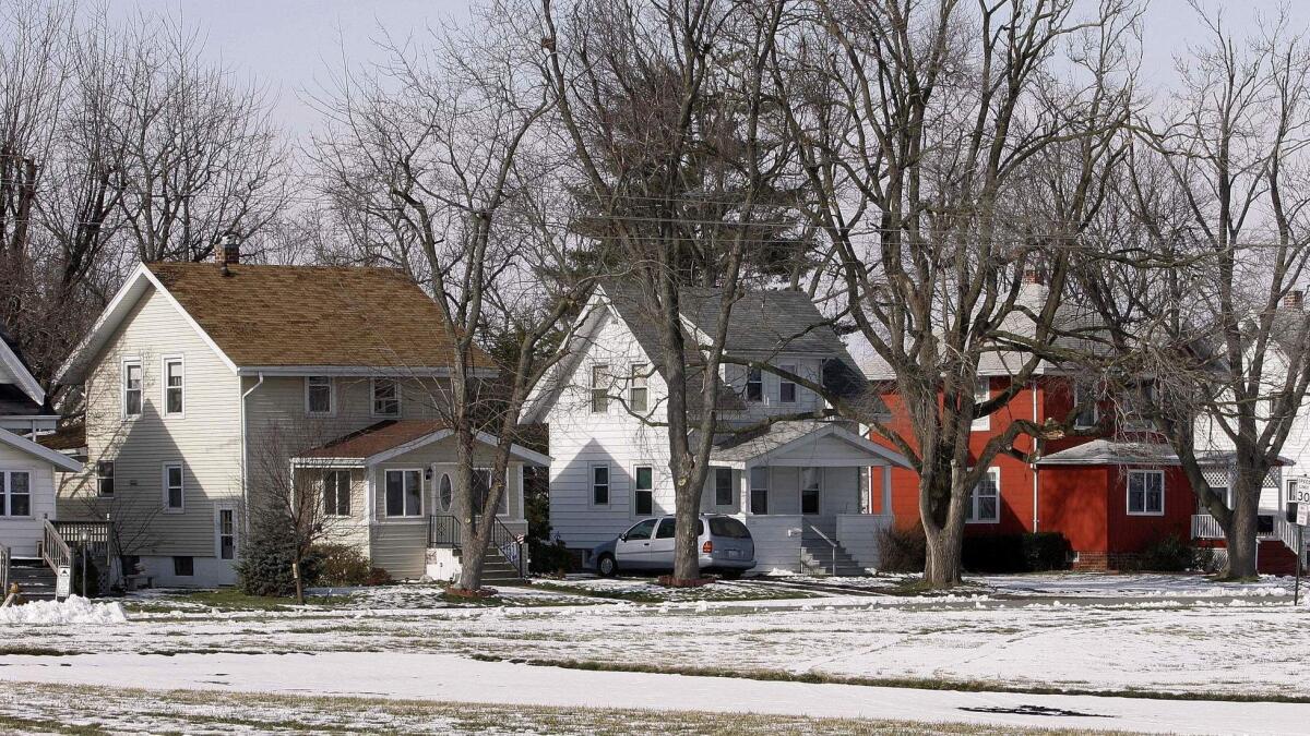 A row of Sears mail-order homes is seen in Carlinville, Ill., in 2007.
