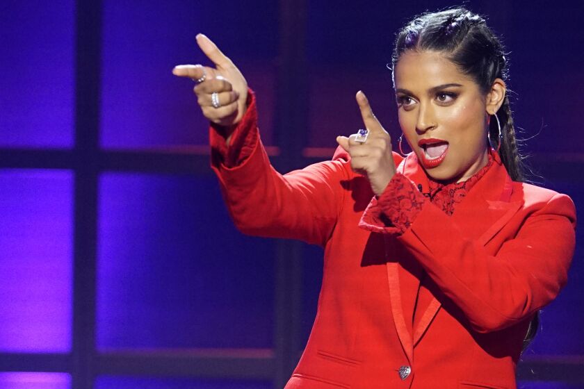 A Little Late With Lilly Singh -- NBC TV Series, A LITLLE LATE WITH LILLY SINGH -- ?"Mindy Kaling?" Episode 105 -- Pictured: Lilly Singh -- (Photo by: Scott Angelheart/NBC) "A Little Late With Lilly Singh" on NBC.
