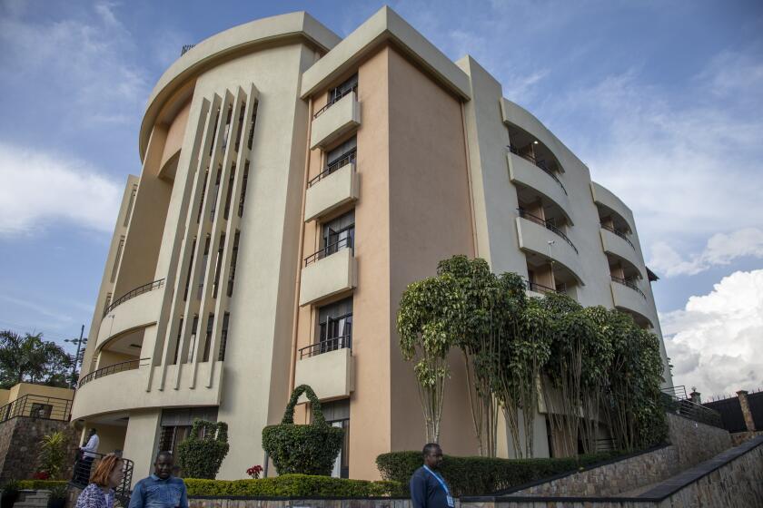 FILE - The exterior of the Hope Hostel, which is one of the locations expected to house some of the asylum-seekers due to be sent from Britain to Rwanda, is seen in the capital Kigali, Rwanda on June 10, 2022. Rwanda government's deputy spokesperson Alain Mukuralinda said Tuesday, April 23, 2024, it's ready to receive migrants from the United Kingdom after British Parliament this week approved a long-stalled bill seeking to stem the tide of people crossing the English Channel in small boats by deporting some to the East African country. (AP Photo, File)