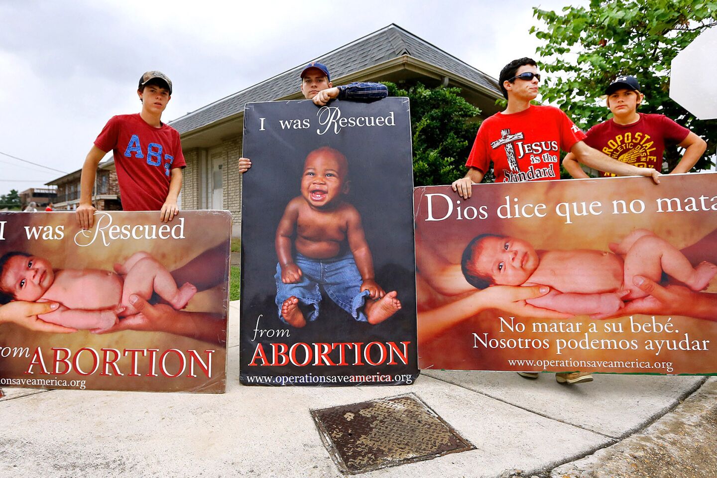 Abortion opponents in Louisiana