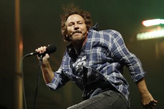 DANA POINT, CA - SEPT 26: Eddie Vedder of the rock band Pearl Jam performs during a concert at the Ohana Festival on Sunday, Sept. 26, 2021 in Dana Point, CA. (K.C. Alfred / The San Diego Union-Tribune)
