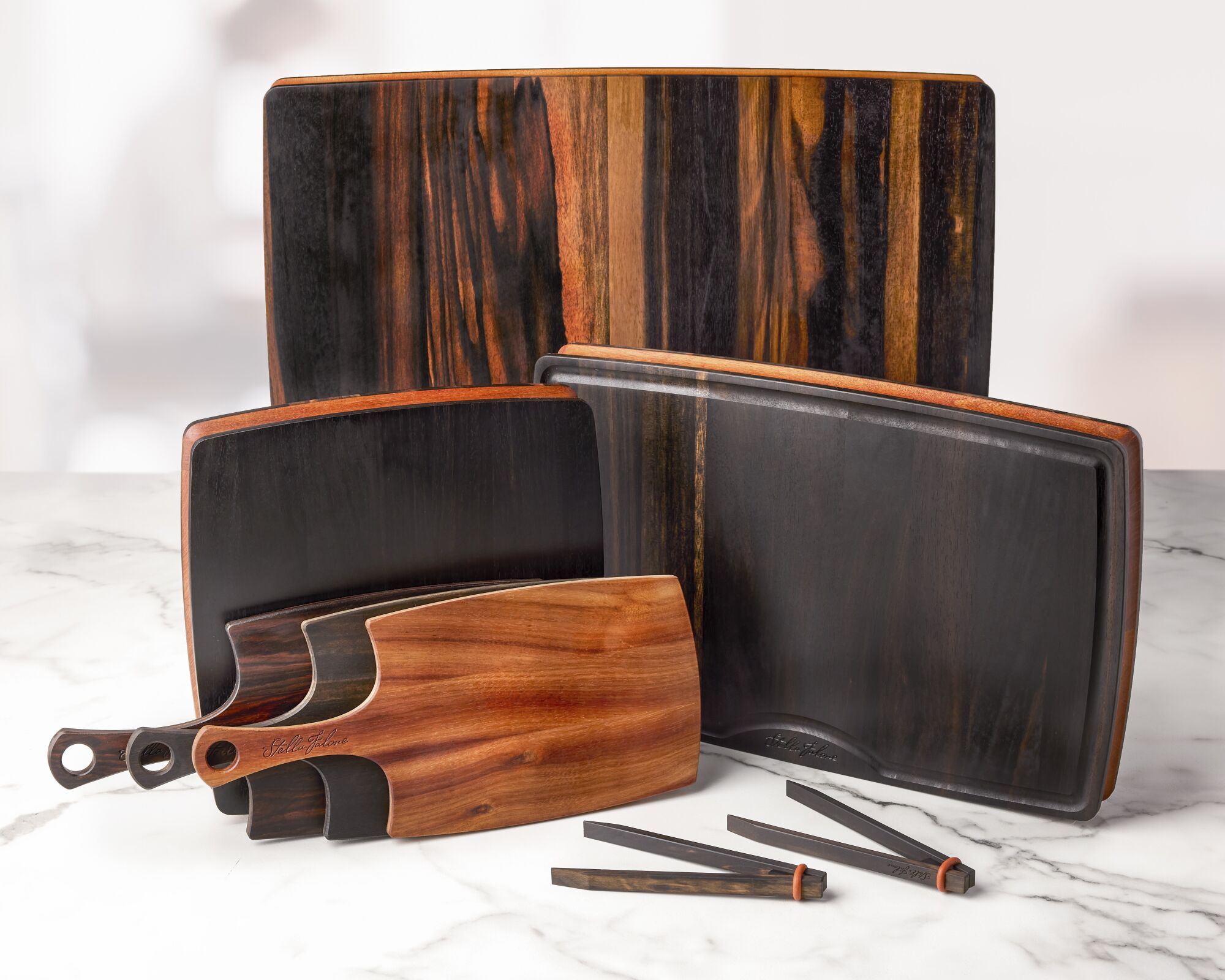Ebony cutting boards from Stella Falone