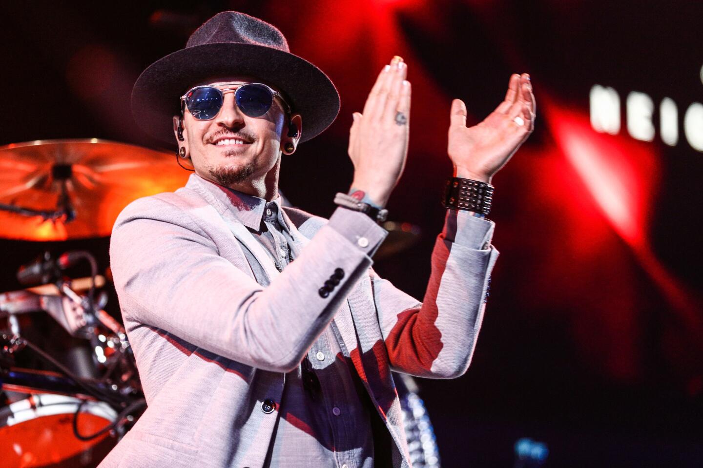 Chester Bennington at the iHeartRadio Theater in Burbank on May 22.
