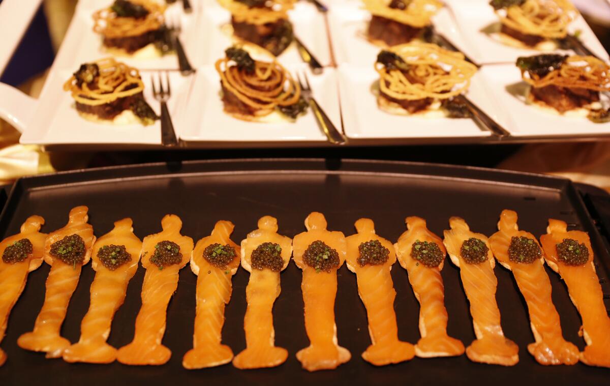Some Oscars-shaped food prepared by Wolfgang Puck for the 89th Oscars Governors Ball.