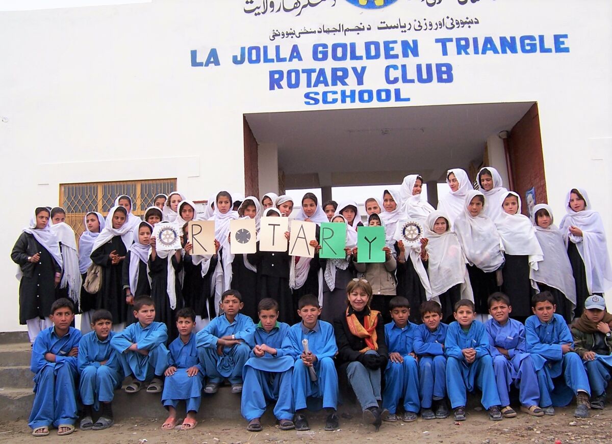 This school, which opened in 2004 in Jalalabad, Afghanistan, was sponsored by the La Jolla Golden Triangle Rotary Club.