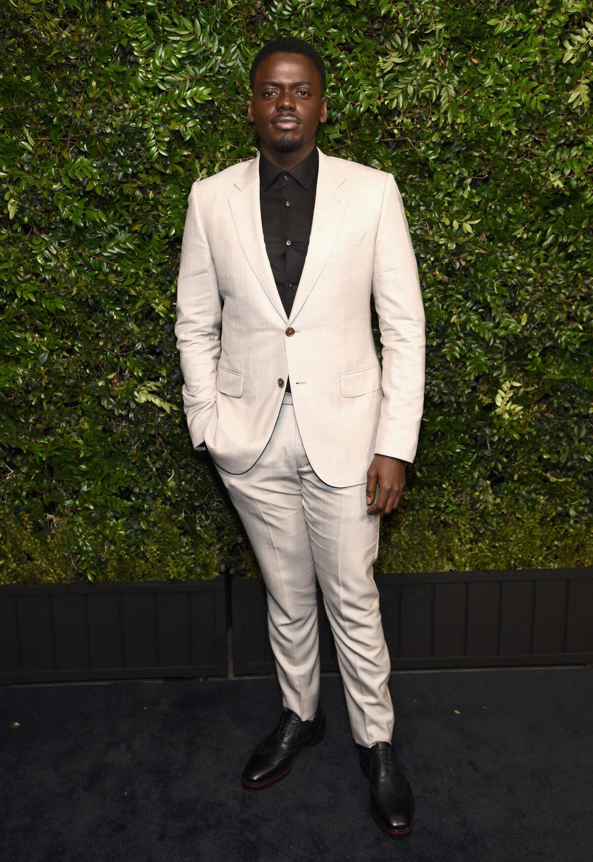 Daniel Kaluuya attends the Charles Finch and Chanel pre-Oscars dinner in West Hollywood.