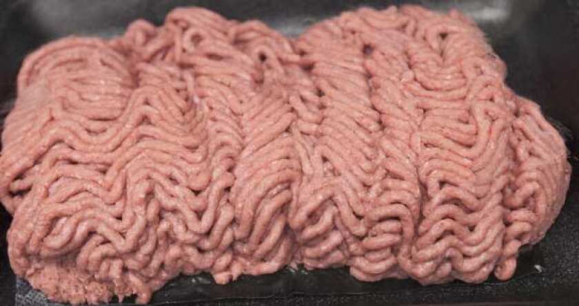 Lean finely textured beef, also known as "pink slime," is displayed at Beef Products Inc.'s Nebraska plant. Competitor AFA Foods Inc. blamed controversy about the product for its bankruptcy filing.
