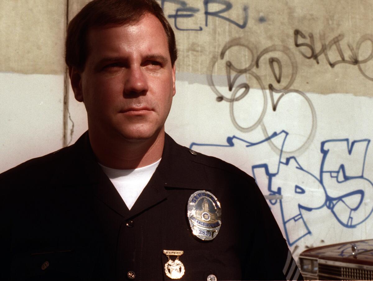 Craig Lally in 1995, when he was an LAPD sergeant. More than 20 years after being included on a list of "problem officers," he's going to lead the union that represents the LAPD rank and file.