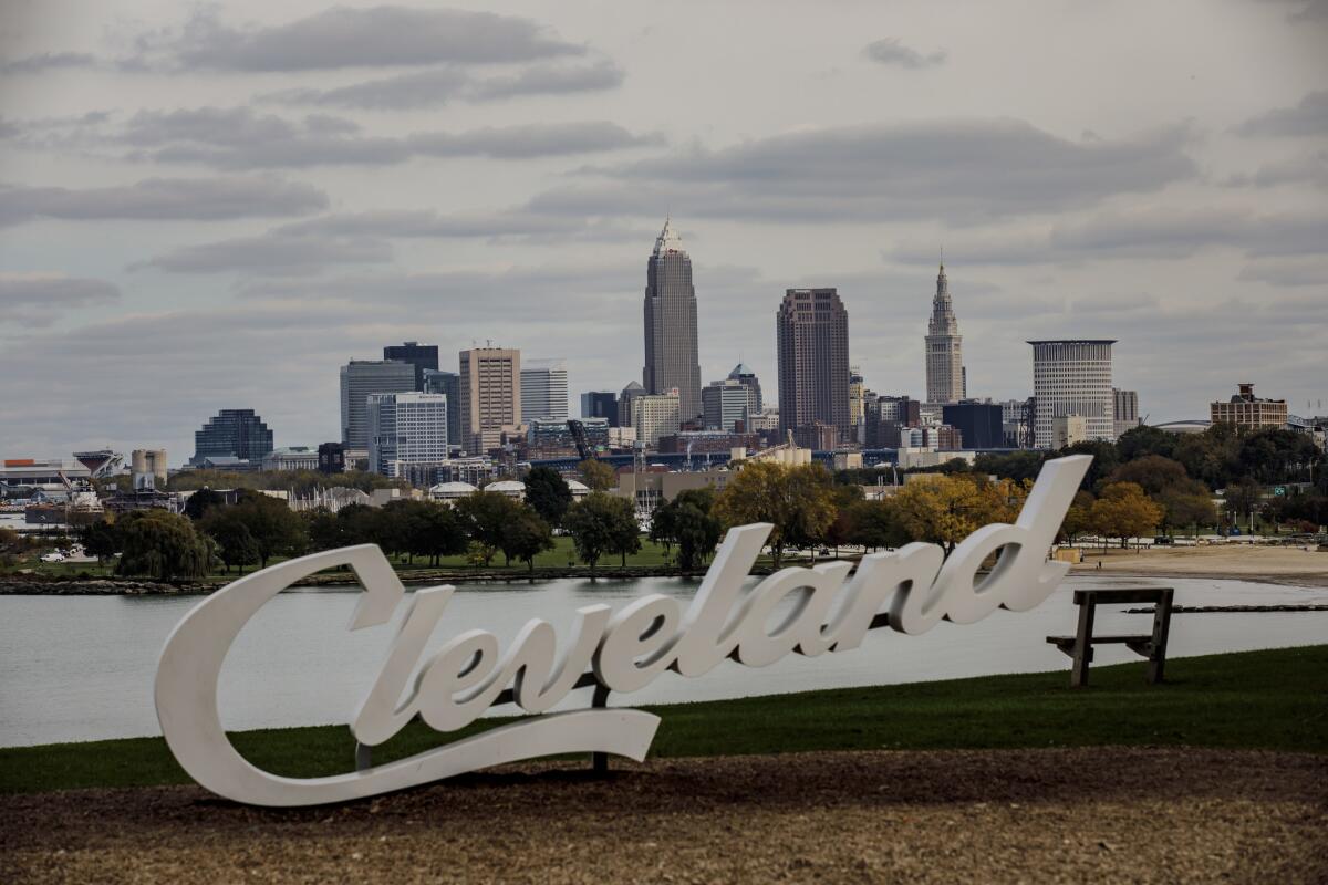 Skyline of Cleveland, Ohio.