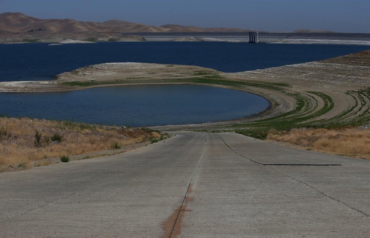 California's reservoirs -- including the San Luis Reservoir in Gustine -- are at record lows.