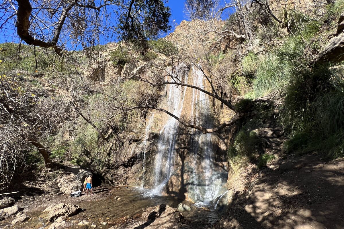 The waterfall at Escondido Falls. 