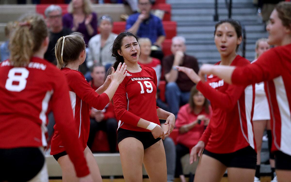 Photo Gallery: Burroughs High girls volleyball vs. Arcadia High