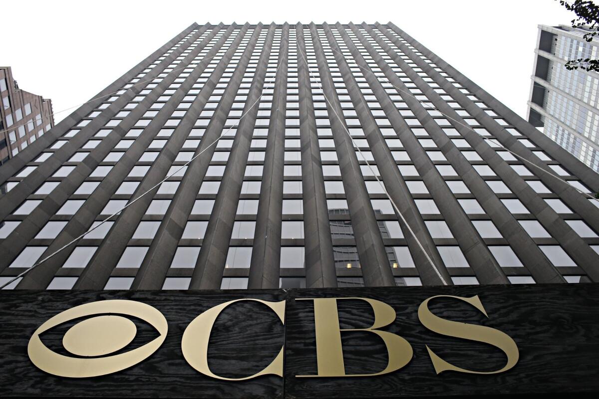 The CBS headquarters, as seen Friday in New York City. Time Warner Cable dropped CBS in three major markets -- New York, Los Angeles and Dallas -- that day in a contract dispute.
