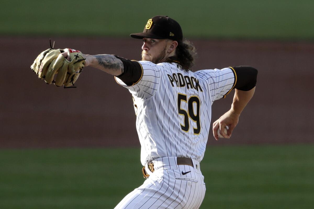 San Diego Padres starting pitcher Chris Paddack