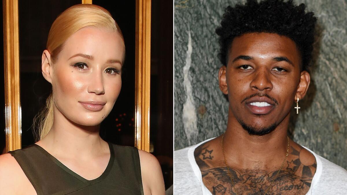 Iggy Azalea, left, broke off her engagement with Nick Young last month.
