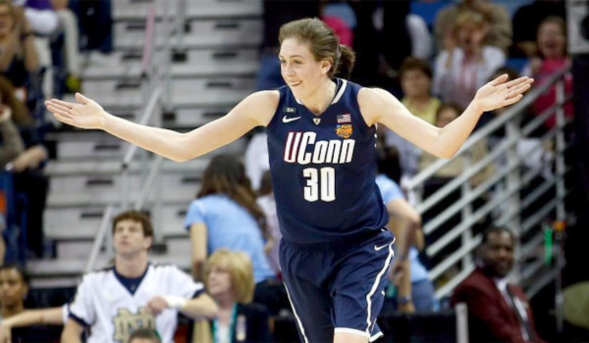 Breanna Stewart had 29 points, five rebounds and four blocks in UConn's 83-65 victory over Notre Dame in the Final Four on Sunday.