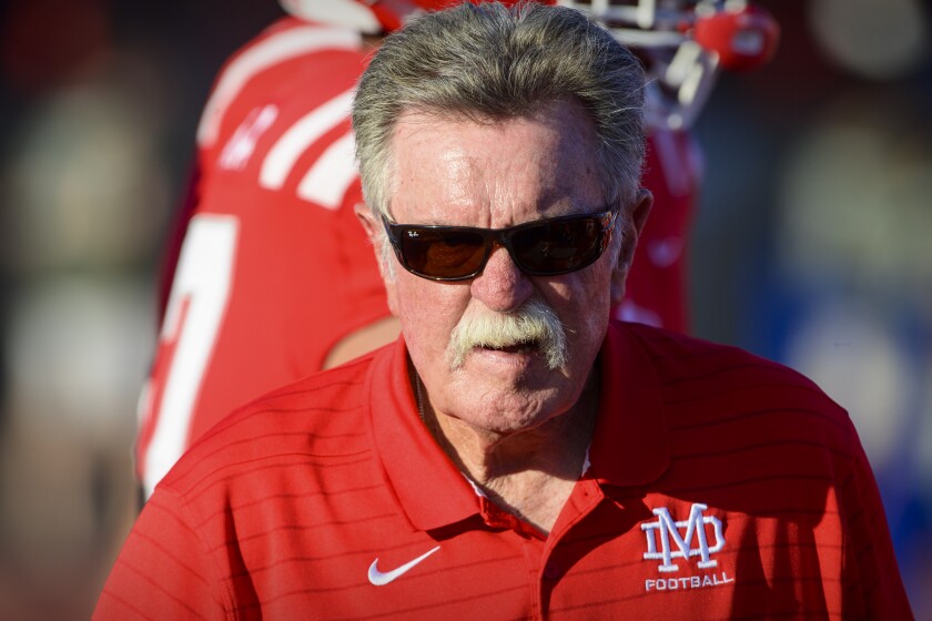 Mater Dei Monarchs head coach Bruce Rollinson.