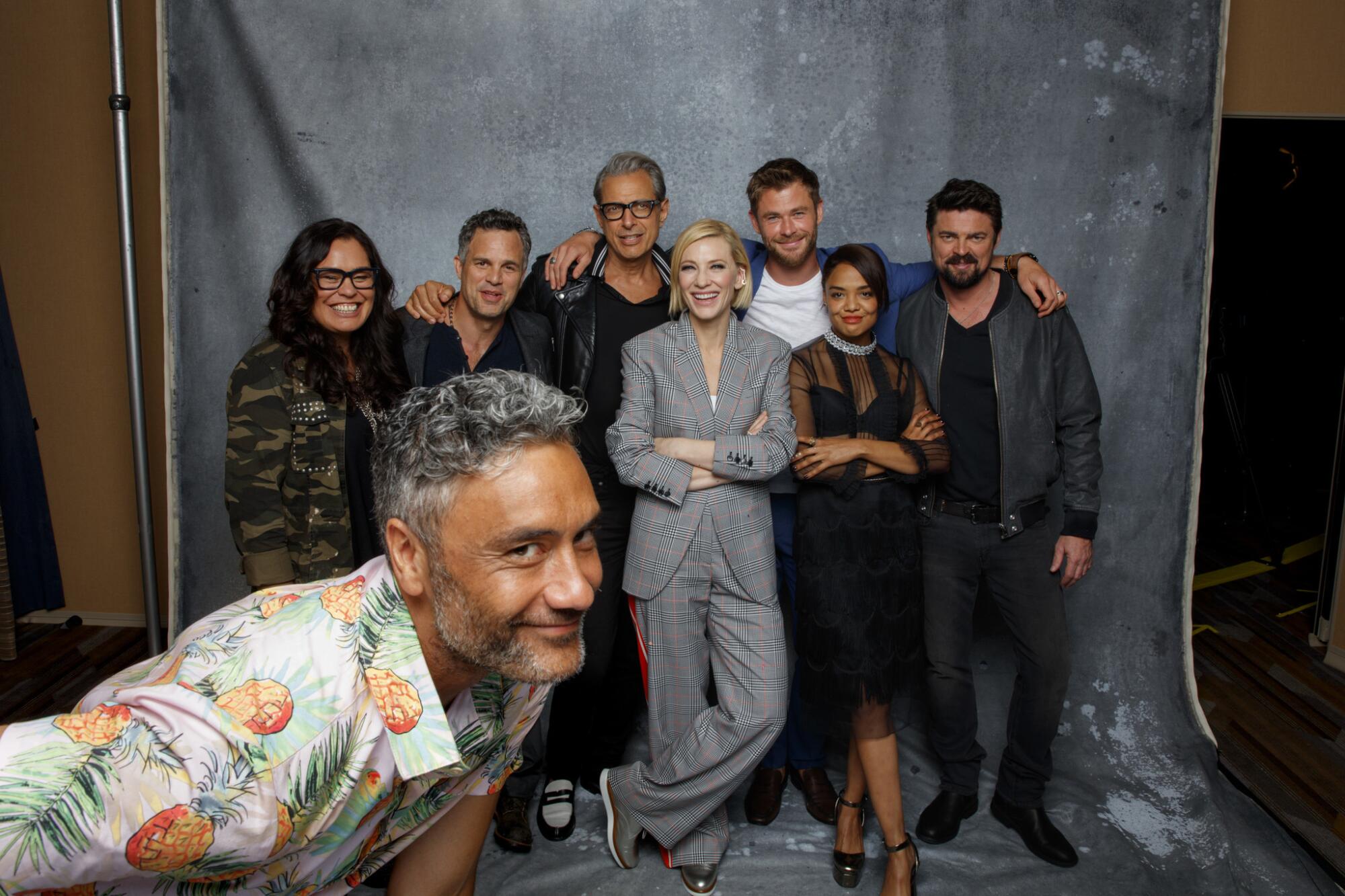 The cast of the film "Thor: Ragnarok,"  photographed in the L.A. Times photo studio at Comic-Con 2017