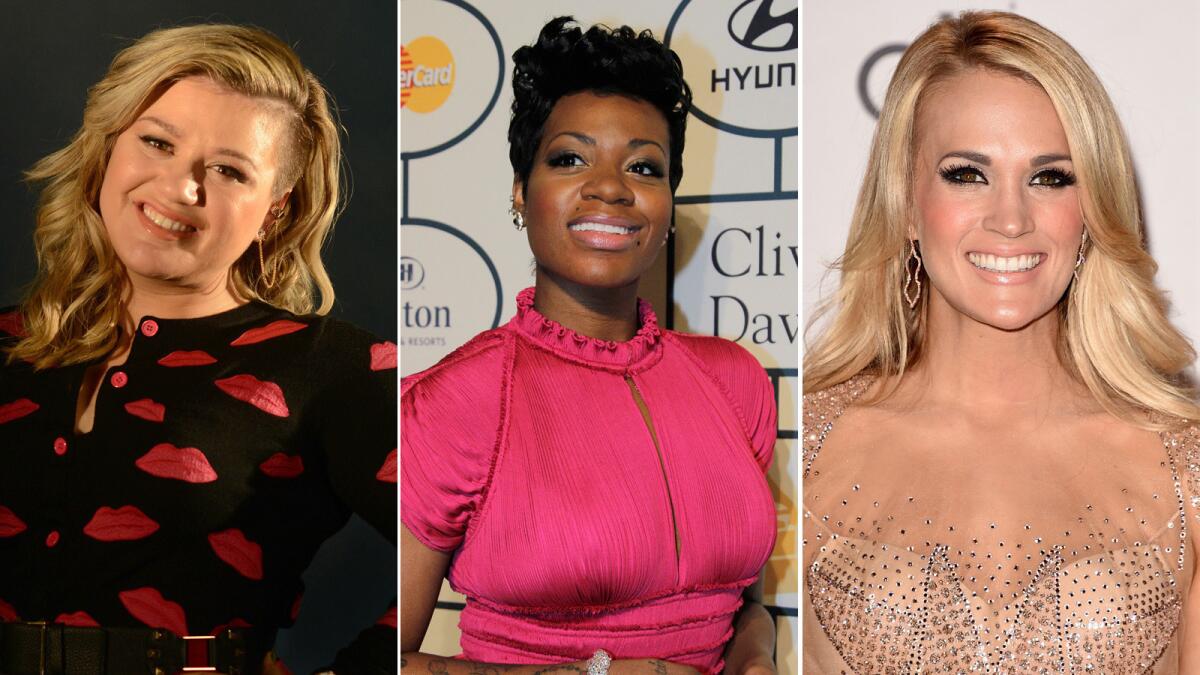Former "American Idol" winners Kelly Clarkson, from left, Fantasia and Carrie Underwood are among the franchise's most successful alumni.
