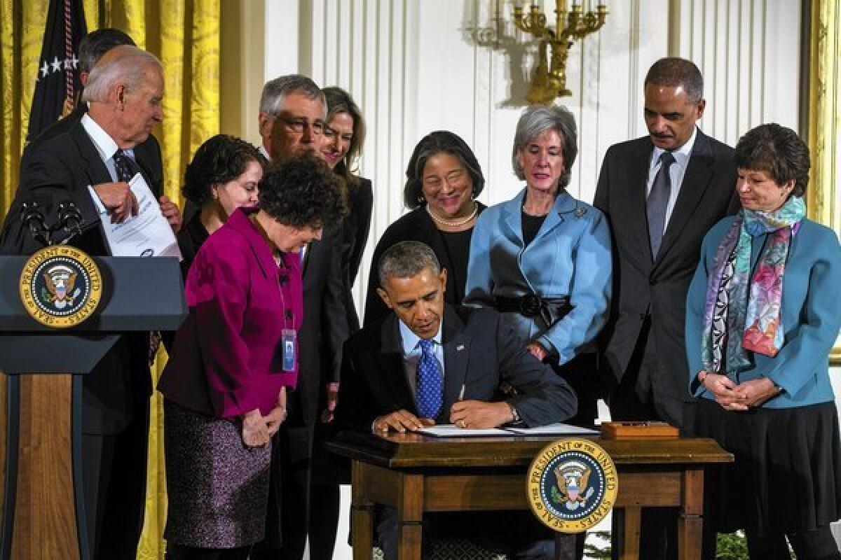 President Obama signs a memorandum Wednesday creating a task force to protect students from sexual assault.