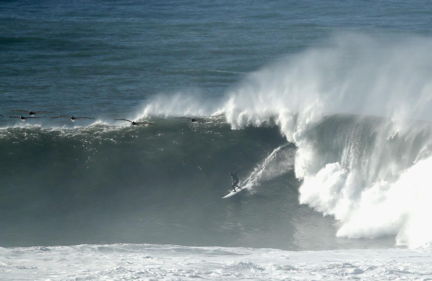 Big waves hit California coast