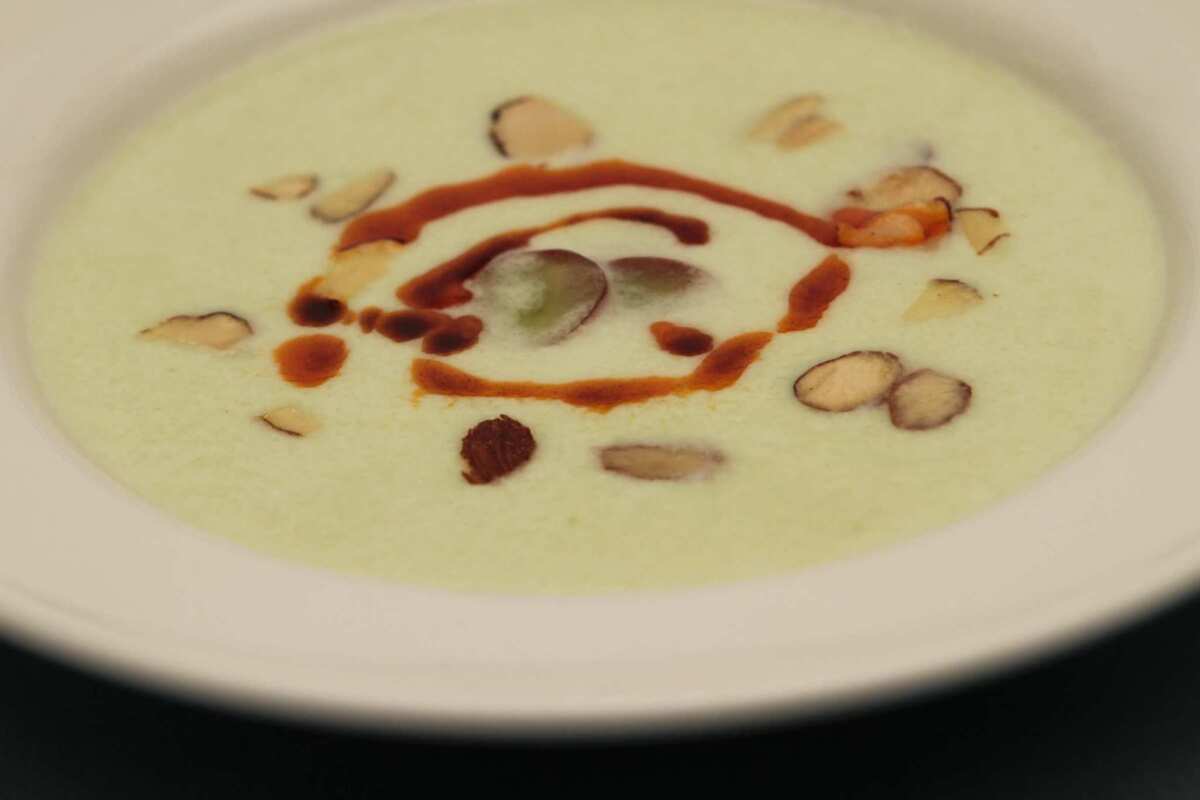 The Sweet Life Cafe's white gazpacho.