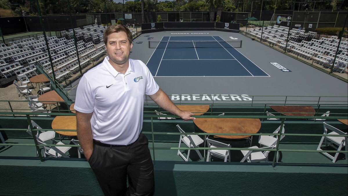 General manager Allen Hardison has assembled a talented Orange County Breakers team that has its home debut July 20 at Palisades Tennis Club.
