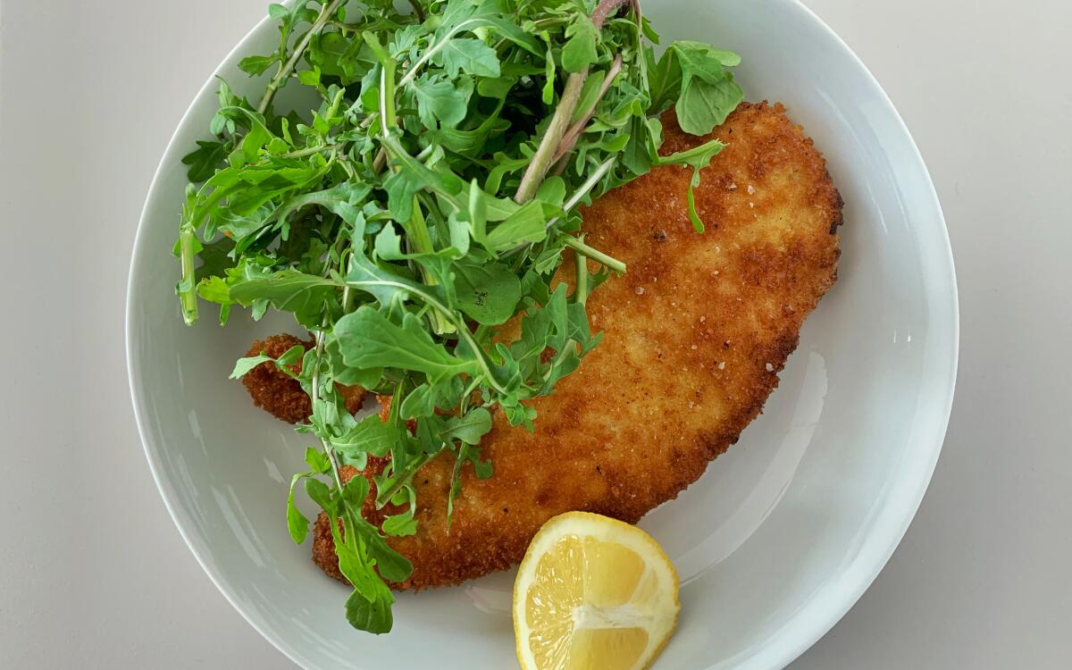 Shallow-fried in butter, chicken cutlets here are crisp and bright thanks to a lemony breadcrumb coating.