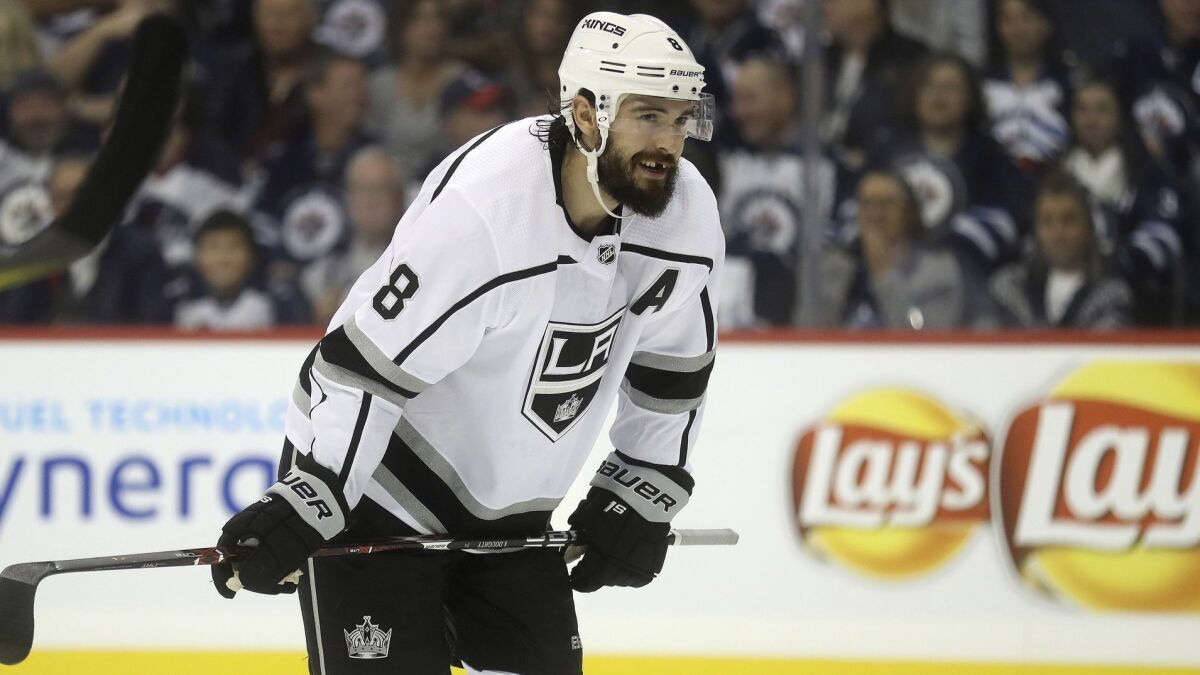 Drew Doughty has played in a Kings record 331 consecutive regular-season games.