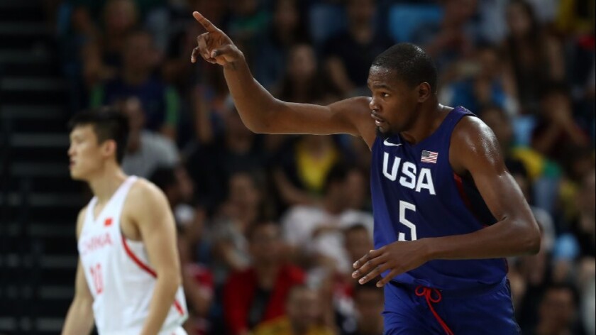 Kevin Durant Wanted The Opportunity To Be Part Of The Olympic Solution Los Angeles Times