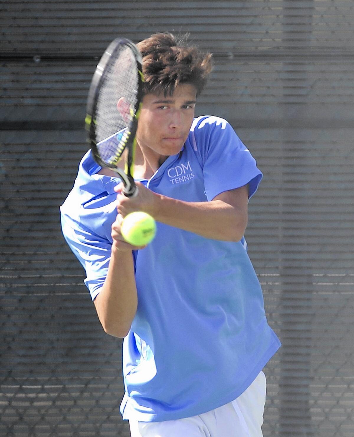 Corona del Mar High senior Bjorn Hoffmann reached the CIF singles division title match of the Ojai Tennis Tournament for the second straight year.