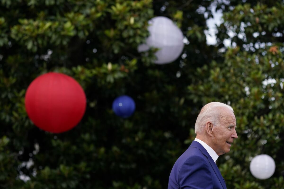 President Biden on July 4, when he prematurely declared the nation's "independence from a deadly virus."