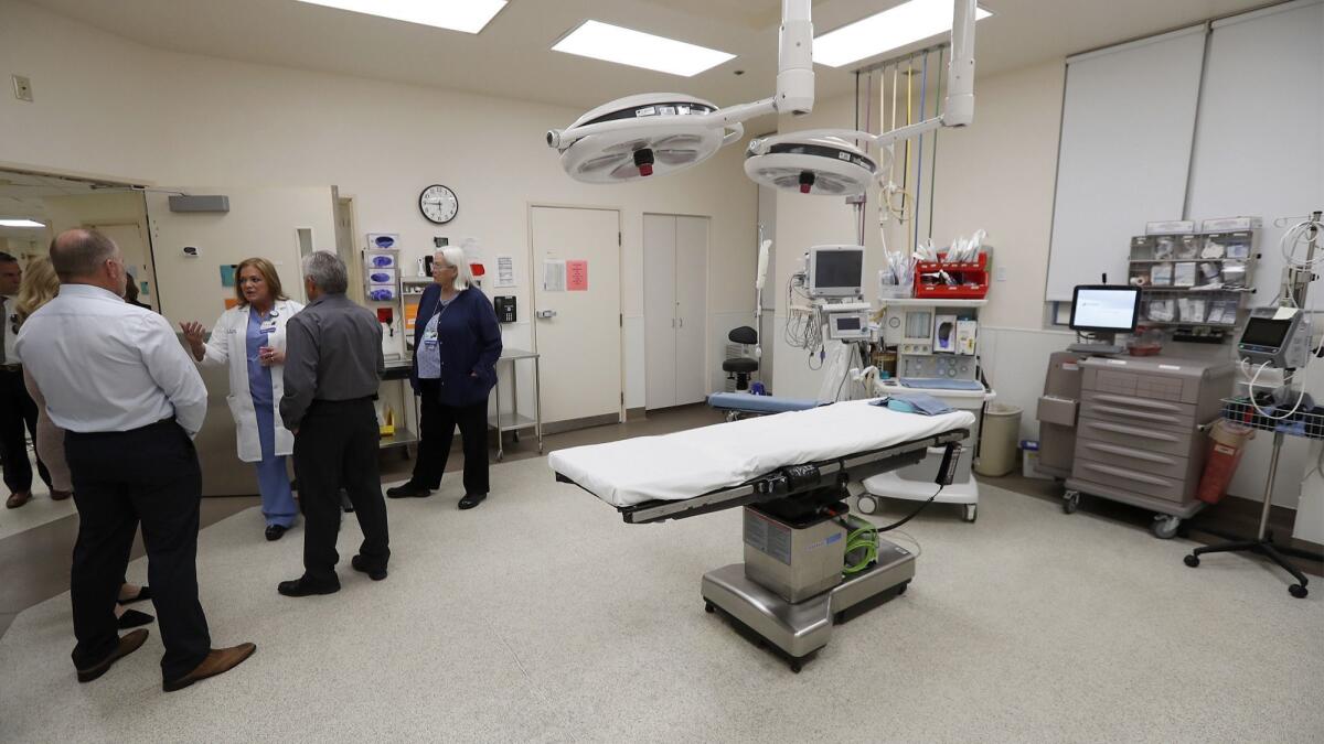 One of the four operating rooms is shown during a tour of the new outpatient surgery center at Fountain Valley Regional Hospital & Medical Center.