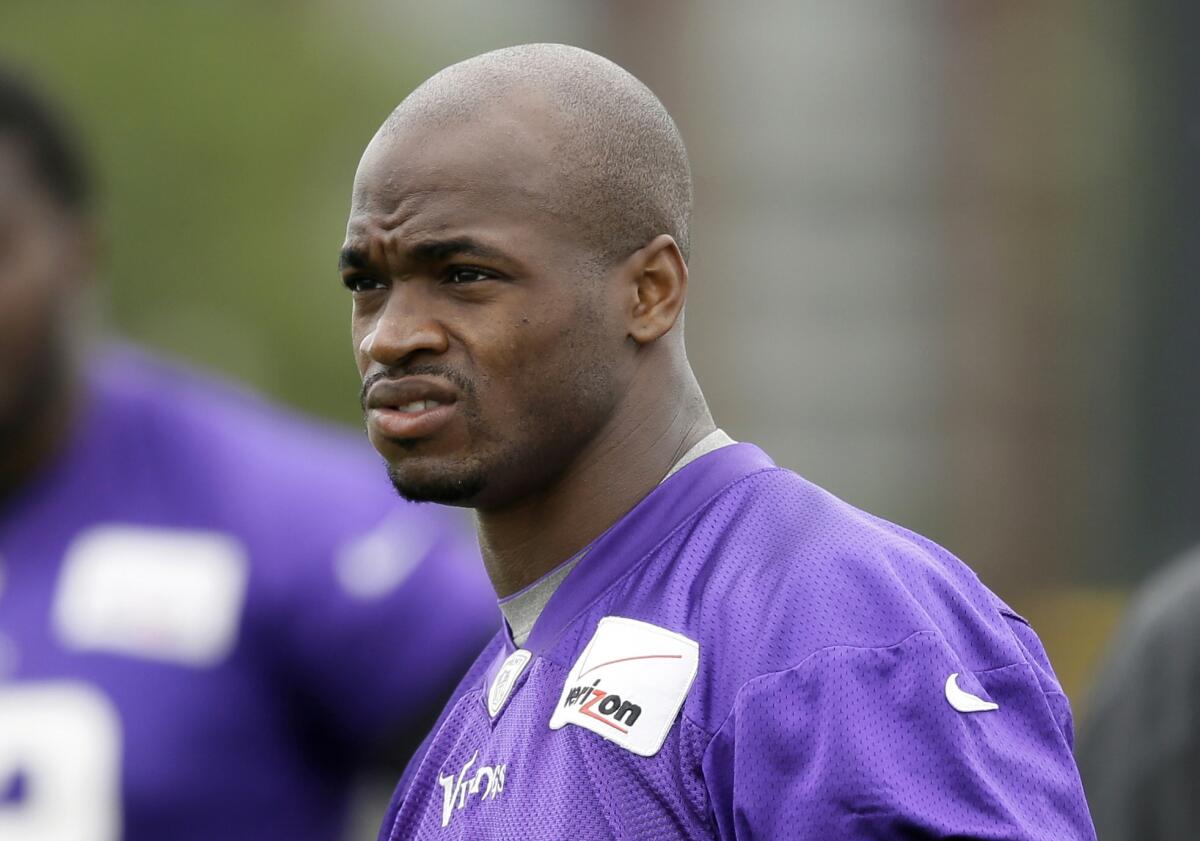 Minnesota Vikings running back Adrian Peterson has been suspended without pay for at least the rest of the season, the NFL announced Tuesday morning.