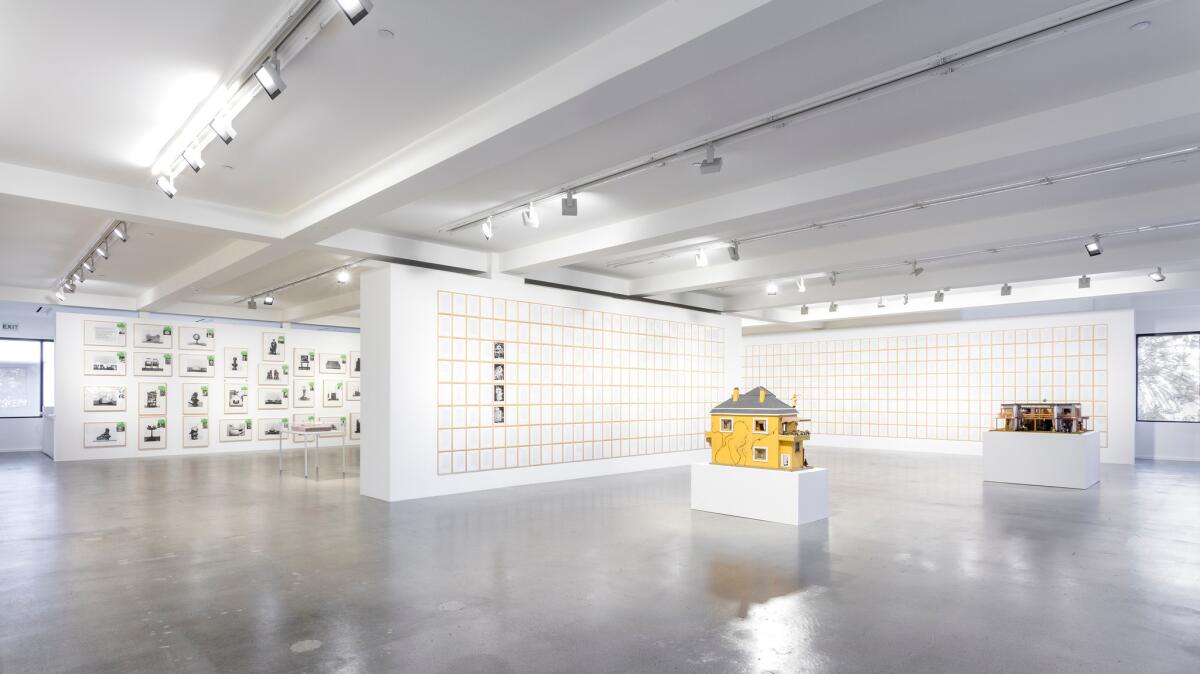 An installation view of the Hanne Darboven exhibition at Sprth Magers in Los Angeles (Joshua White / Spruth Magers)