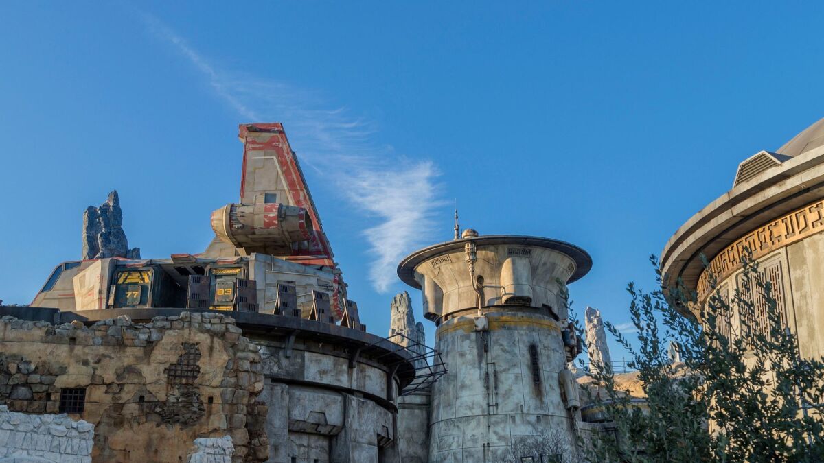 Galaxy's Edge, opening May 31, depicts a rugged space port. An advance reservation -- or hotel stay -- is required to see the land through June 23.