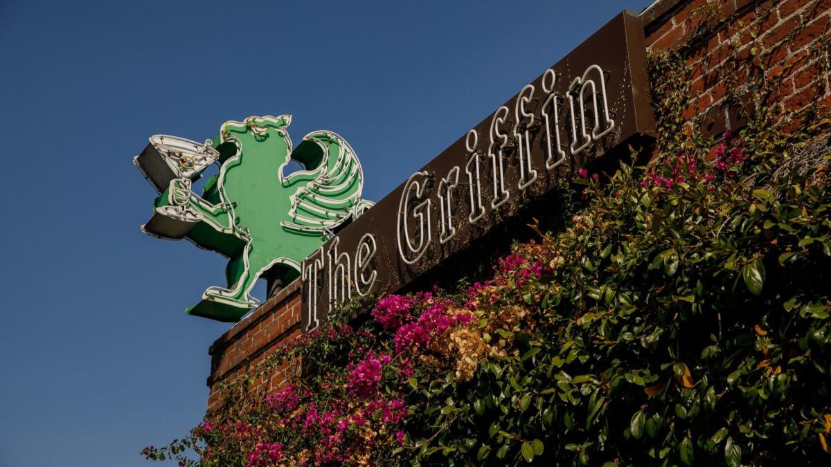 The Griffin bar in Atwater Village was the scene of a Saturday night fight between members of the Democratic Socialists of America’s Los Angeles chapter and the Proud Boys, a far-right organization.