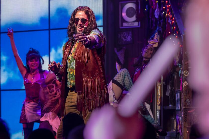 Nick Cordero performs in "Rock of Ages"