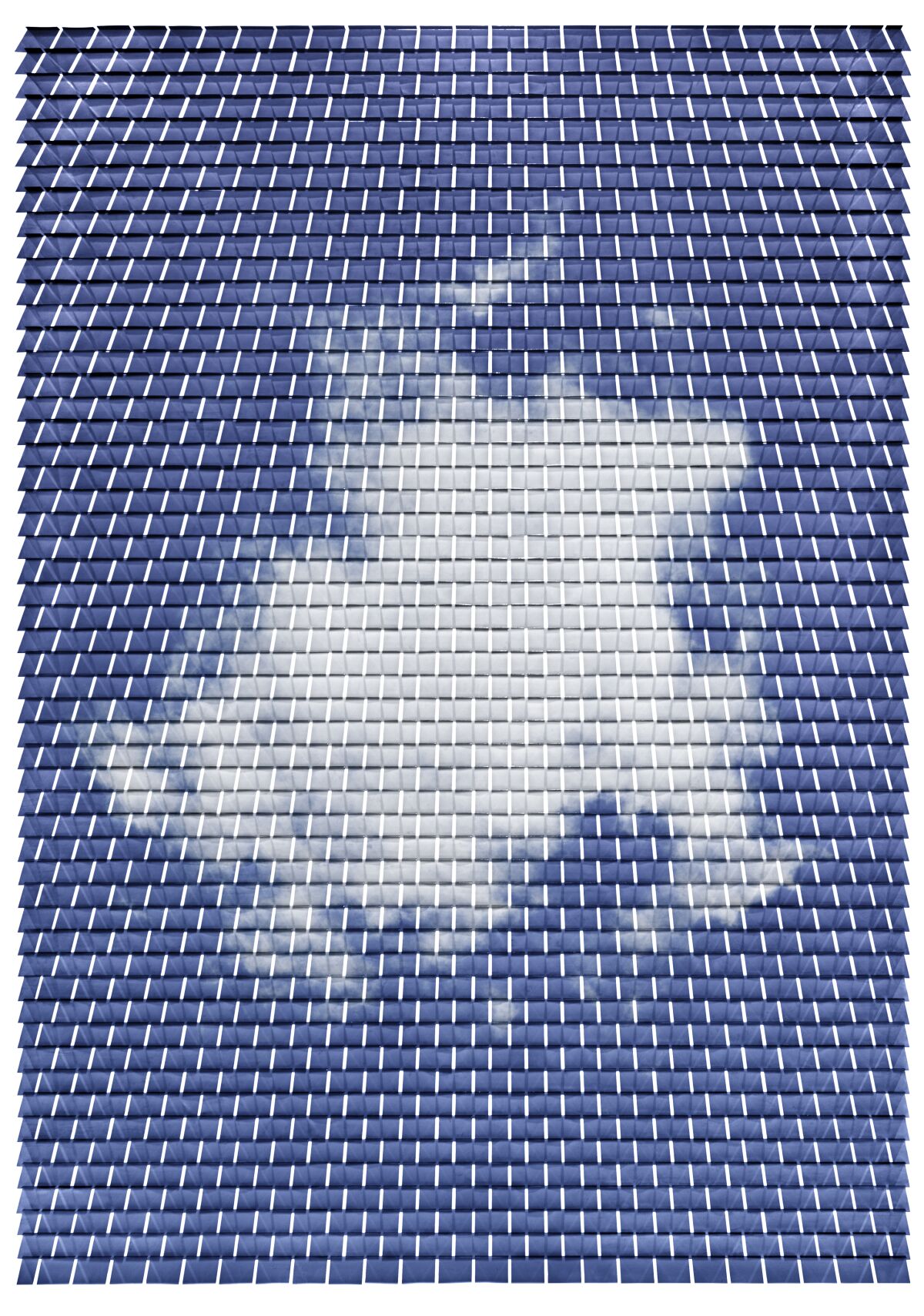 Wang Nindge, Form of Light / Polarized Cloud No. 3, 2014, film transparencies and acrylic panel.