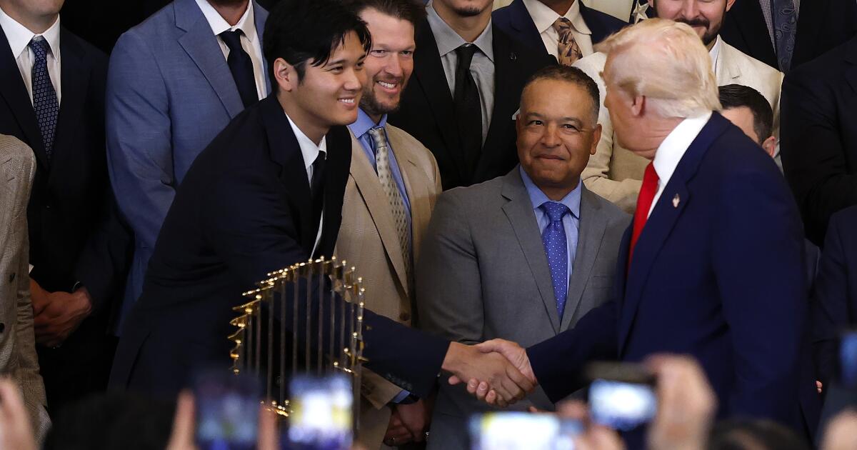 The Dodgers are scheduled to visit the White House to celebrate the World Series title The Dodgers are scheduled to visit the White House to celebrate the World Series title