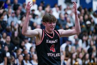 Nikolas Khamenia of Harvard-Westlake shows some emotion in win over Sherman Oaks Notre Dame.