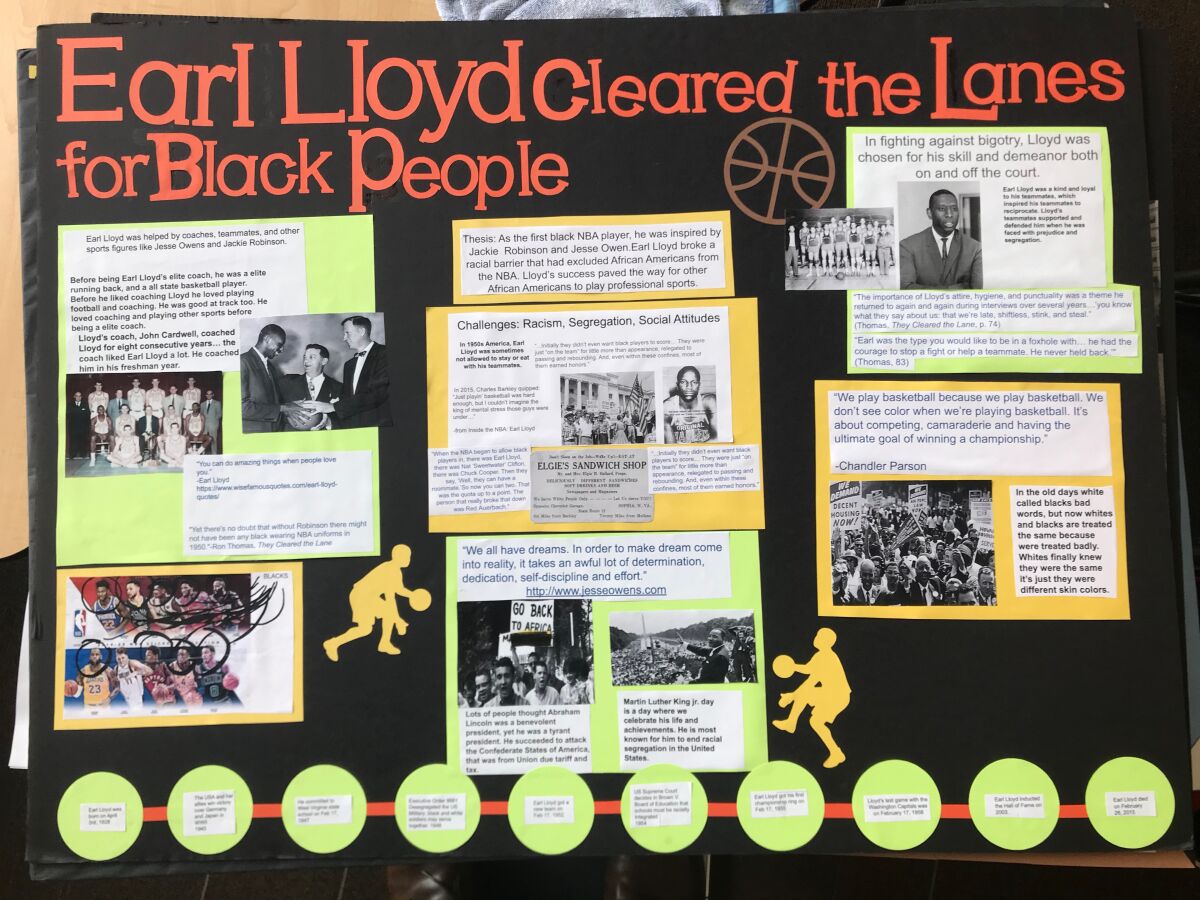 Christopher Lee, Jake Kim and Aaron Park won for their work on the first African-American NBA player, titled "Earl Lloyd: Overcoming Racial Barriers in Basketball."