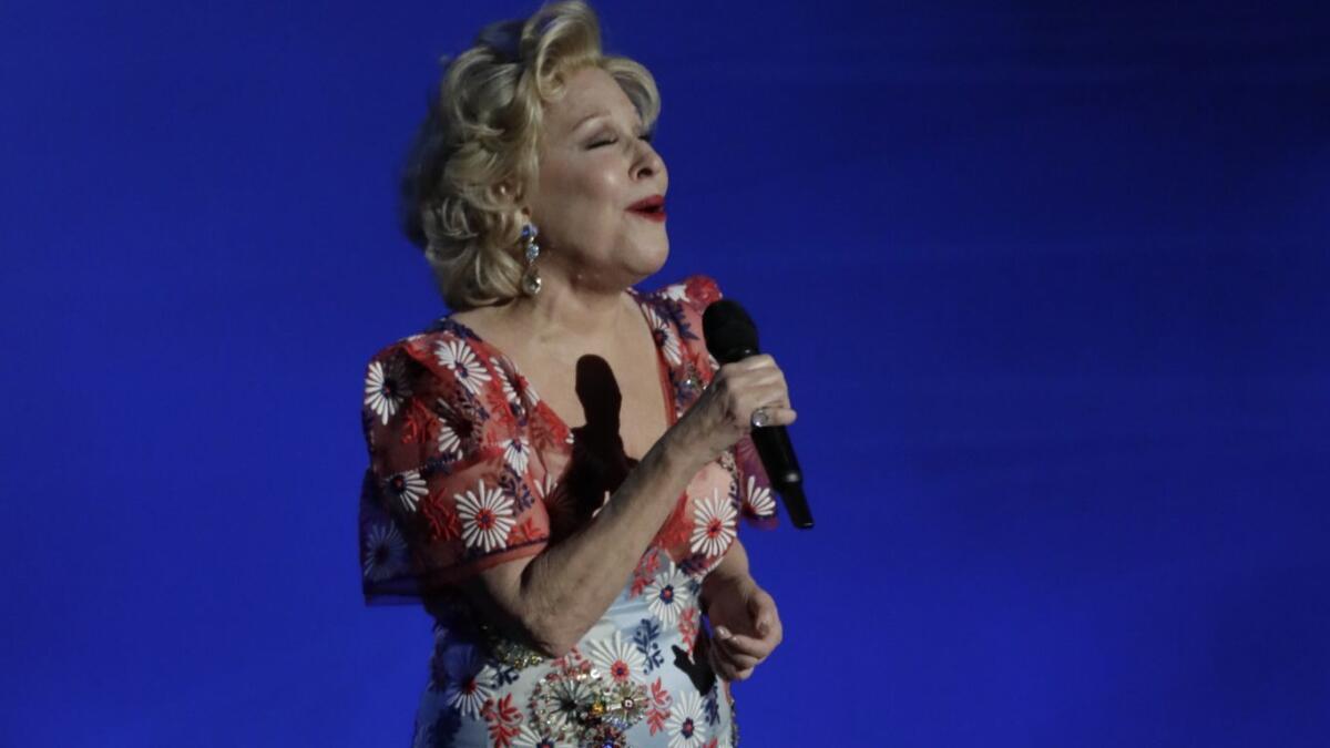 Bette Midler performs.
