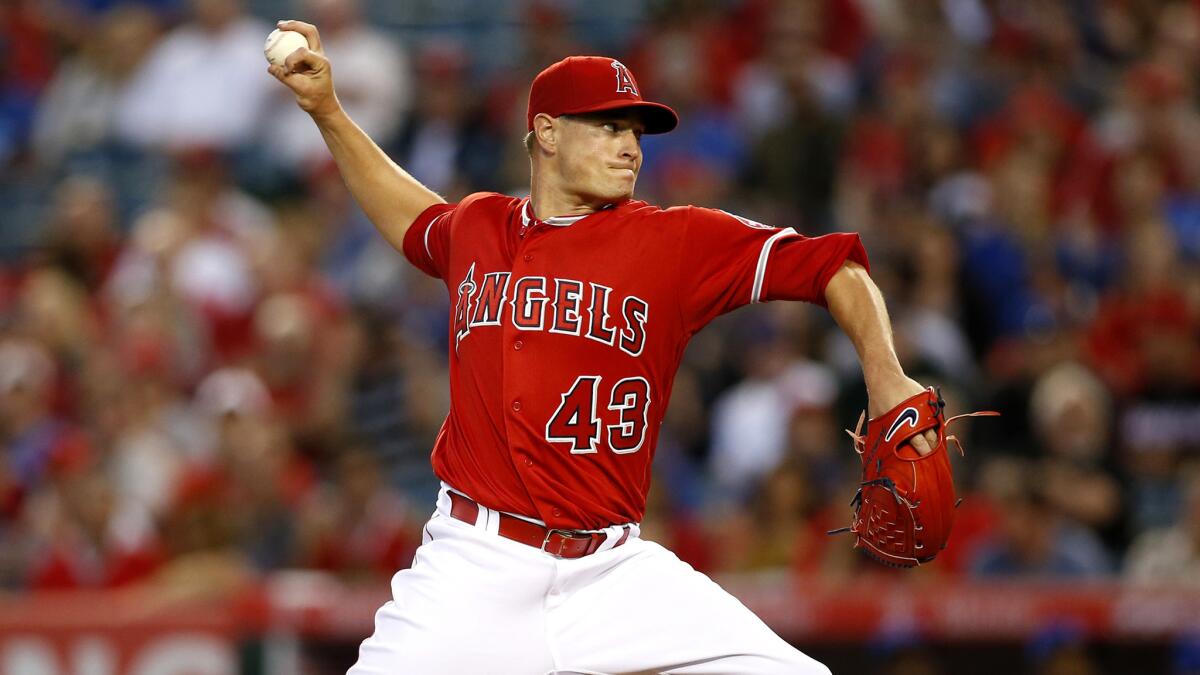 Angels ace Garrett Richards suffered an elbow ligament tear in April.